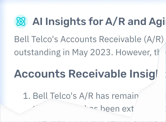 AI insights on A/R Aging Buckets